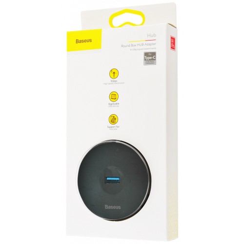 Переходник HUB Baseus Round Box Type-C to USB 3.0 + 3USB 2.0 (CAHUB-G)