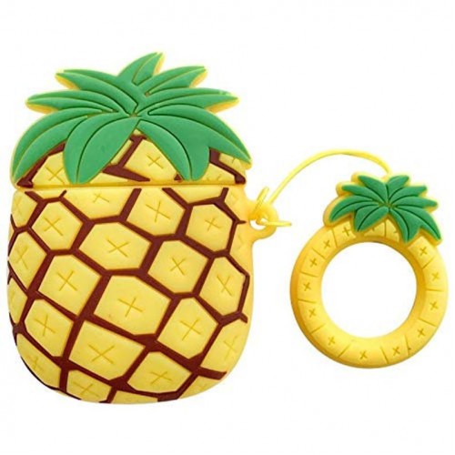 Силиконовый футляр Smile Fruits series для наушников AirPods 1/2 + кольцо