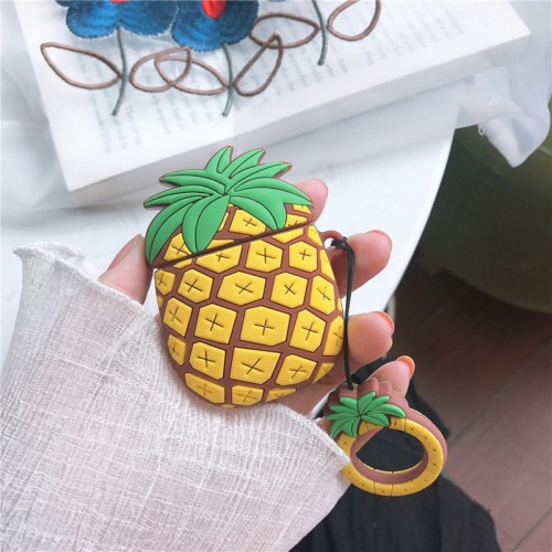 Силиконовый футляр Smile Fruits series для наушников AirPods 1/2 + кольцо