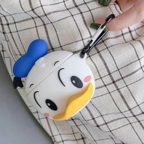 Силиконовый футляр Disney series для наушников AirPods 1/2 + карабин