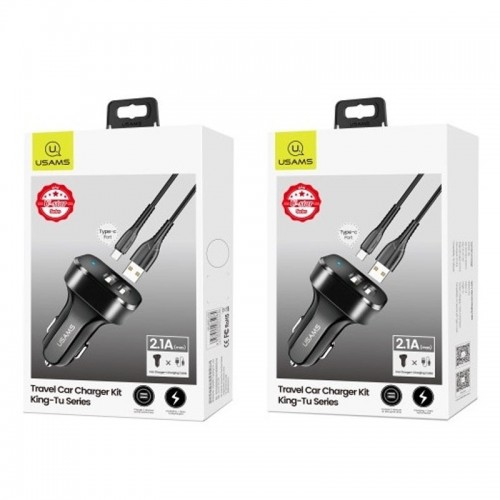 АЗУ Usams C13 2.1A Dual USB + U35 Micro USB cable (1m)