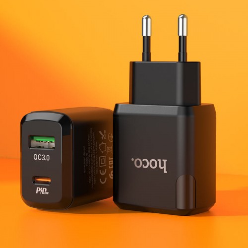 МЗП Hoco N5 Favor 20W PD+QC3.0 (1USB/1Type-C/3A)