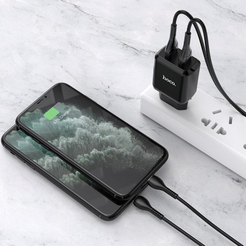 МЗП HOCO N7 (2USB/2,1A) + USB - Lightning