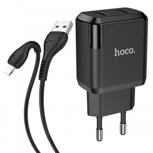 МЗП HOCO N7 (2USB/2,1A) + USB - Lightning
