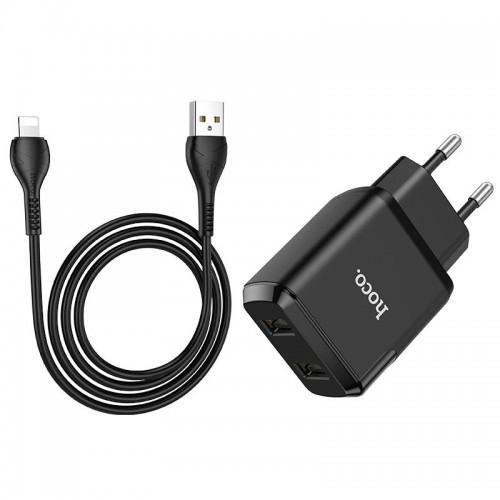 МЗП HOCO N7 (2USB/2,1A) + USB - Lightning