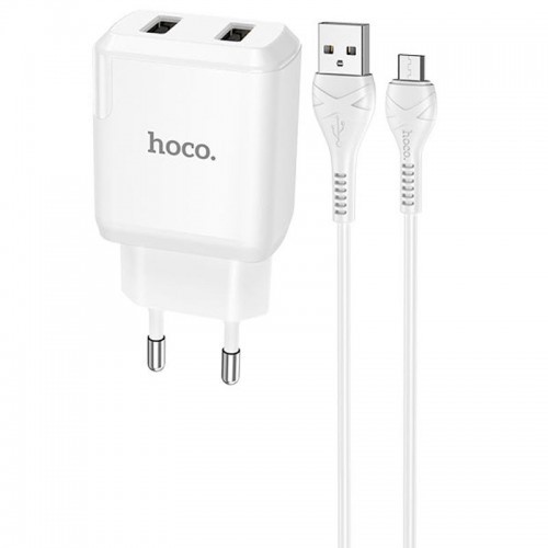 СЗУ HOCO N7 (2USB/2,1A) + USB - MicroUSB