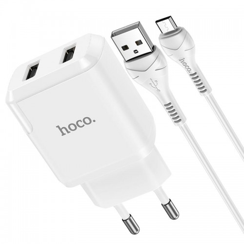 СЗУ HOCO N7 (2USB/2,1A) + USB - MicroUSB