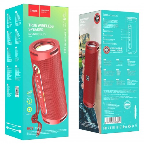 Bluetooth Колонка Hoco HC9 Dazzling pulse sports Red