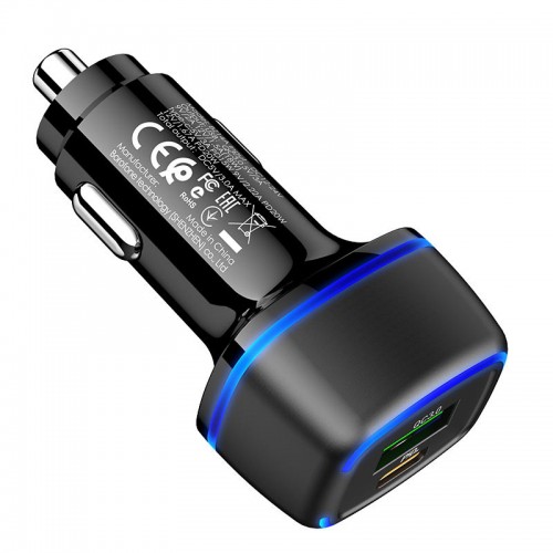 АЗУ Borofone BZ14A PD20W+QC3.0 (1Type-C/1USB/3A) + Type-C to Lightning