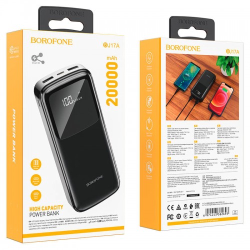 Power Bank BOROFONE BJ17A Mike 20000 mAh Black