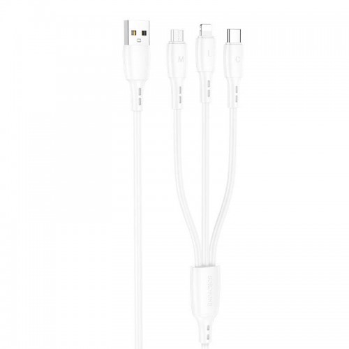 Дата кабель Borofone BX71 USB to 3in1 (1m)