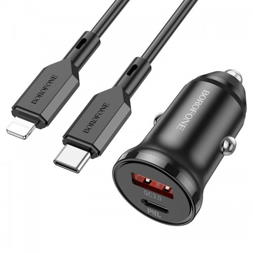 АЗУ Borofone BZ18A PD20W+QC3.0 + Type-C to Lightning