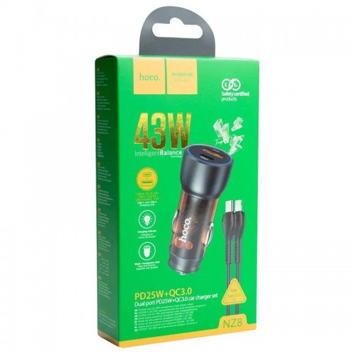 АЗУ Hoco NZ8 PD43W + QC3.0 + Type-C to Lightning