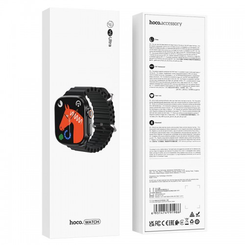 Смарт-часы Hoco Smart Watch Y12 Ultra Black