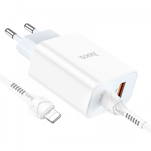 МЗП HOCO C97A PD20W+QC3.0 (1USB/1Type-C/3A) + Type-C to Lightning
