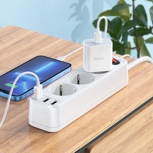 Удлинитель Hoco NS2 (3USB/3xSocket)