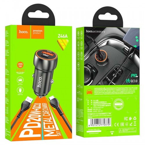 АЗУ Hoco Z46A Blue whale PD 20W + QC3.0 + Type-C