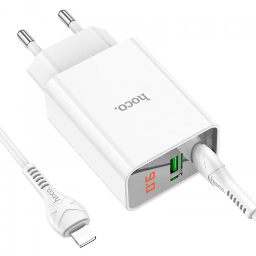 МЗП HOCO C100A PD20W+QC3.0 + Type-C to Lightning
