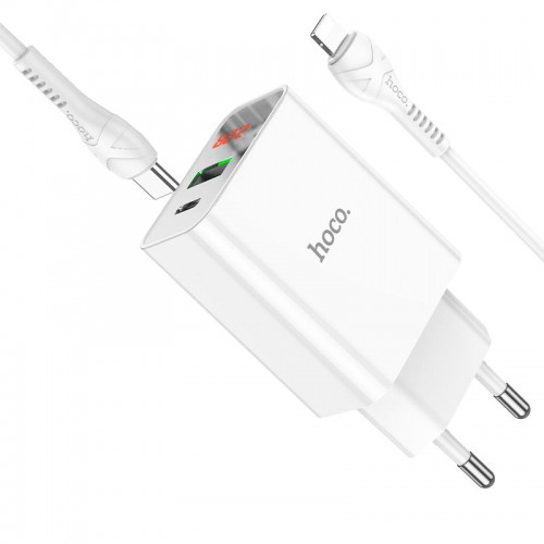 МЗП HOCO C100A PD20W+QC3.0 + Type-C to Lightning