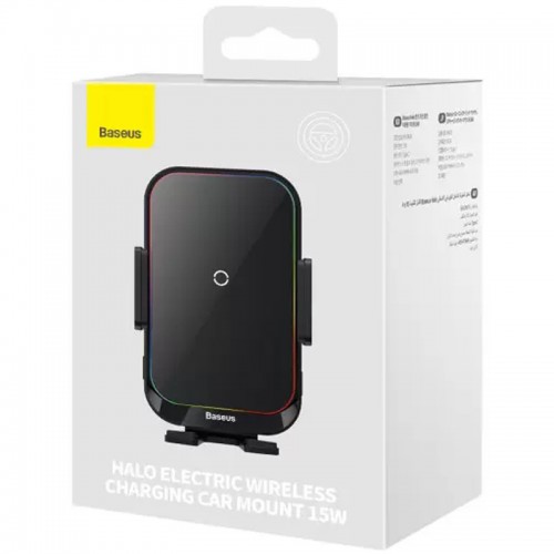 Автодержатель с БЗУ Baseus Halo Electric Wireless Charging Car Mount 15W (SUDD000001)