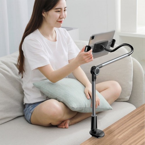 Регулируемая подставка для телефона/планшета Baseus Otaku Life Rotary Adjustment Lazy Pro (LUZQ) Grey