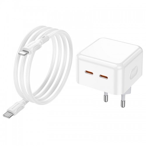 МЗП Borofone BA76A Source PD35W (2Type-C) + Type-C to Lightning
