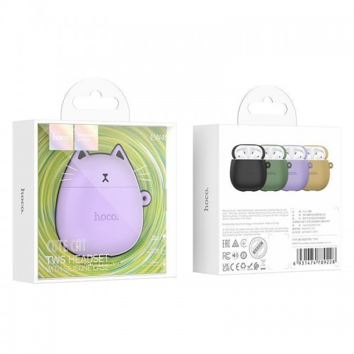 Беспроводные TWS наушники Hoco EW45 Lilac Cat