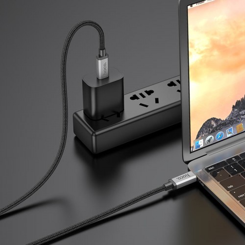 Дата кабель Hoco US06 Type-C to Type-C 100W USB3.2 20Gbps (2m)