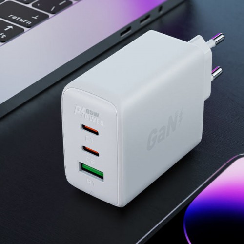 СЗУ Acefast A41 PD65W GaN (2*USB-C+USB-A)