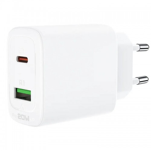 СЗУ Acefast A25 PD20W (USB-C+USB-A) dual port