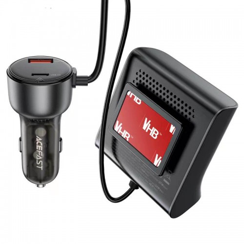 АЗУ Acefast B11 138W Car Charger Splitter with Digital Display