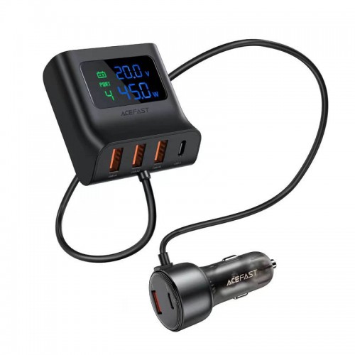 АЗУ Acefast B11 138W Car Charger Splitter with Digital Display