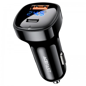 АЗУ Acefast B4 digital display 66W(USB-C+USB-A) dual port