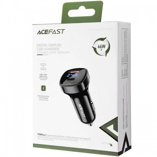 АЗУ Acefast B4 digital display 66W(USB-C+USB-A) dual port