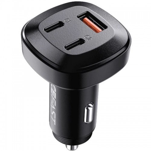 АЗУ Acefast B3 66W(USB-C+USB-C+USB-A) three-port metal car charger