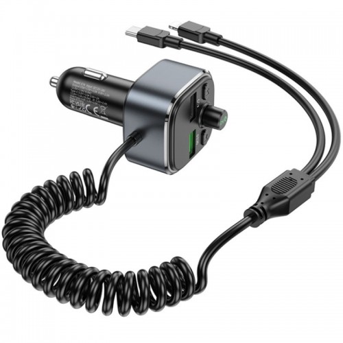 АЗУ FM модулятор Hoco E74 Energy QC3.0 2in1 with cable
