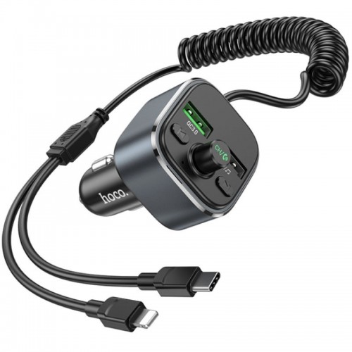АЗУ FM модулятор Hoco E74 Energy QC3.0 2in1 with cable