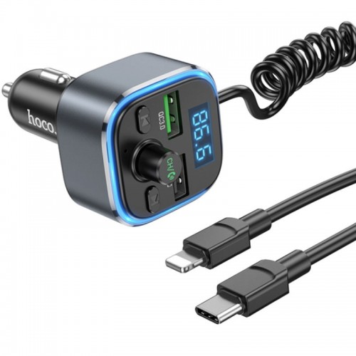 АЗУ FM модулятор Hoco E74 Energy QC3.0 2in1 with cable
