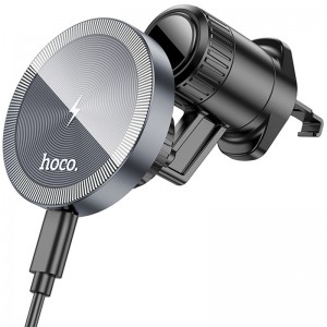Автодержатель с БЗУ Hoco HW6 Vision metal magnetic (air outlet)
