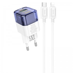 СЗУ Hoco C131A Platium PD30W+QC3.0 + Type-C to Lightning