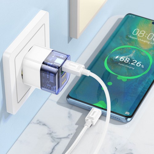 МЗП Hoco C131A Platium PD30W+QC3.0 + Type-C to Lightning
