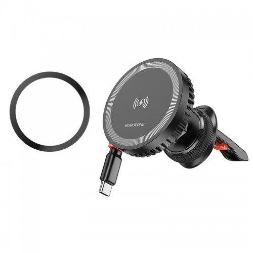 Автодержатель с БЗУ Borofone BH207 Mona retractable (air outlet)
