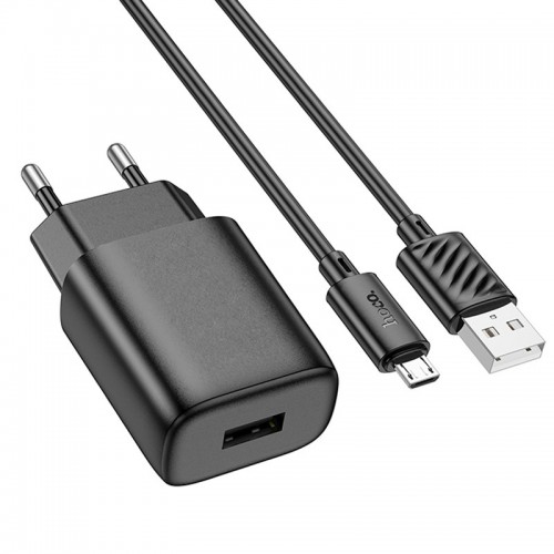 СЗУ Hoco C134A Solid 1USB-A 12W + MicroUSB