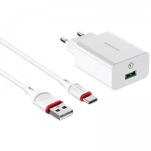 СЗУ Borofone BA21A Long journey QC3.0 (1USB/3A) + Type-C