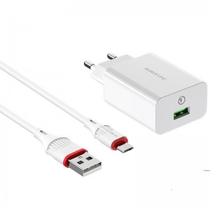СЗУ Borofone BA21A Long journey QC3.0 (1USB/3A) + MicroUSB