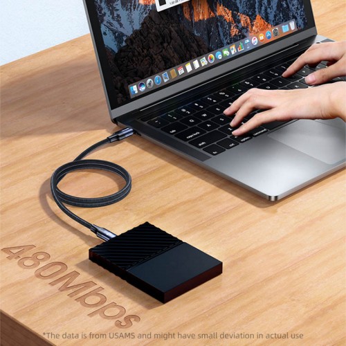 Дата кабель USAMS US-SJ525 U71 Type-C to Type-C PD 100W (2m)