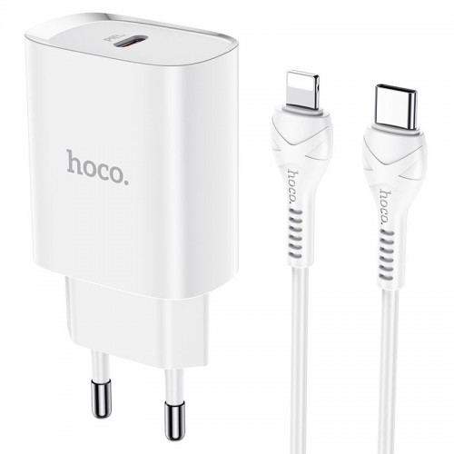 МЗП HOCO N14 PD 20W 1Type-C + Type-C to Lightning
