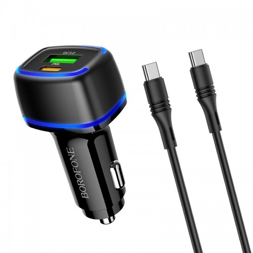 АЗУ Borofone BZ14A PD20W+QC3.0 (1Type-C/1USB/3A) + Type-C to Type-C