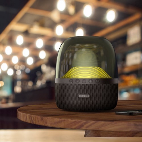 Bluetooth Колонка Borofone BP8 Glazed colorful luminous Black