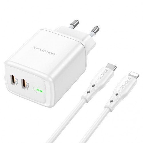 МЗП Borofone BN9 PD35W (2Type-C) + Type-C to Lightning